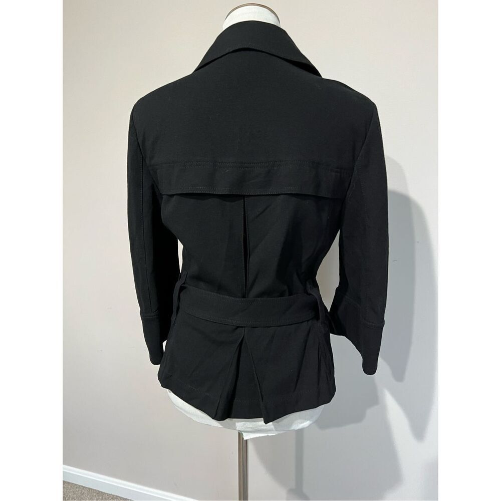 St John Soca women black jacket belted snap size S - Picture 12 of 12